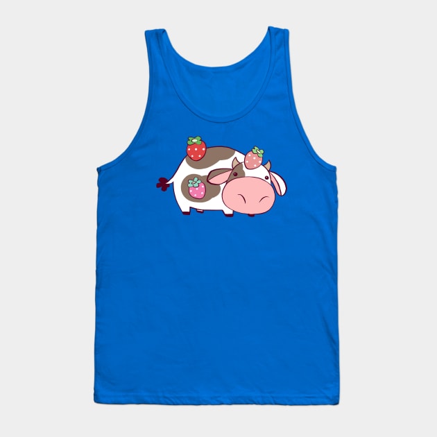 Strawberry Cow Tank Top by saradaboru